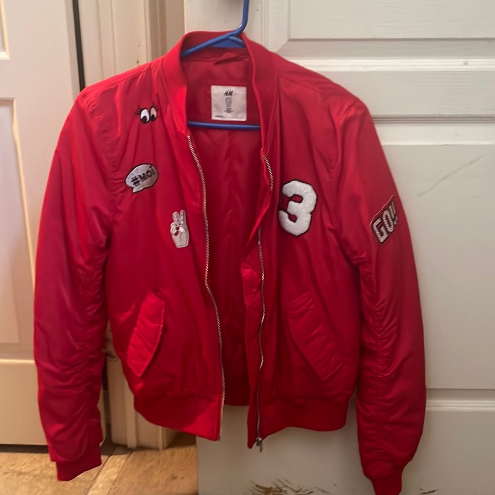 Red Kids Bomber Jacket